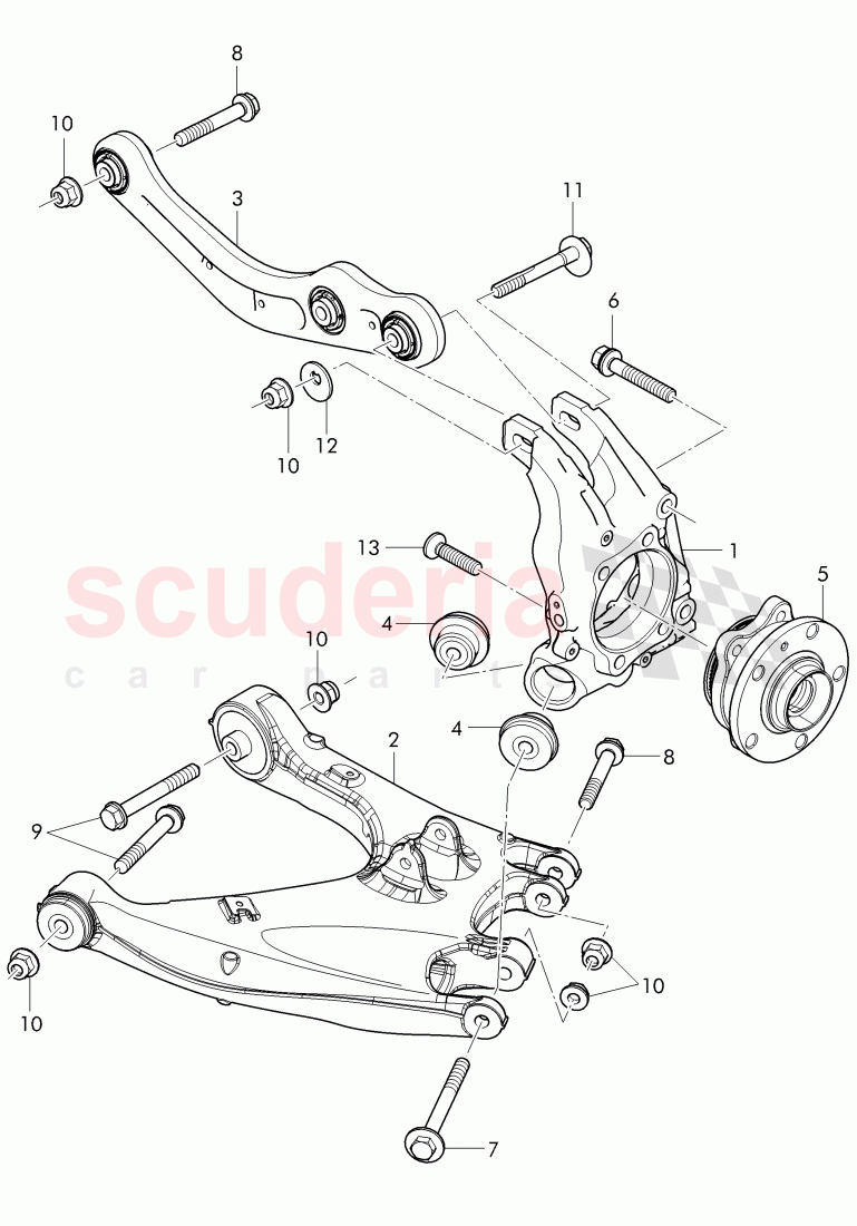 track control arm, wheel bearing housing of Bentley Bentley Continental Supersports (2017+)