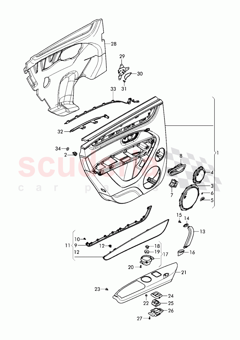 door panel of Bentley Bentley Bentayga (2015-2020)