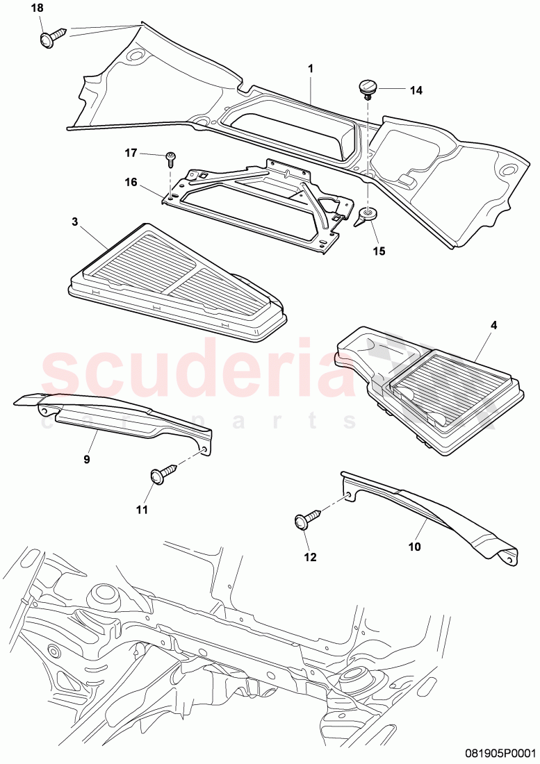 Plenum and Filters of Bentley Bentley Continental Flying Spur (2006-2012)