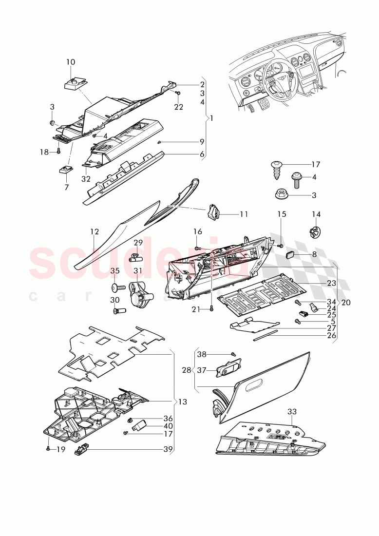 cover and trim, for dashboard, F 3W-D-082 509>>, F ZA-D-082 509>>, D >> - MJ 2013 of Bentley Bentley Continental GTC (2011+)