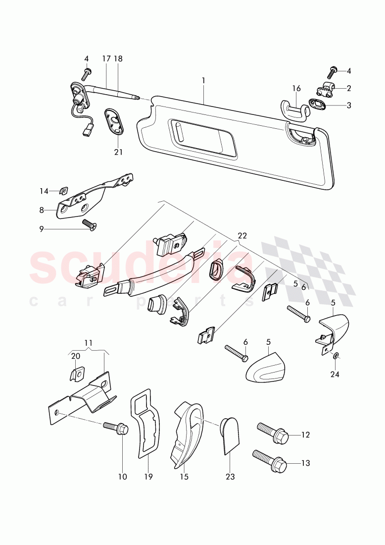 Grab Handle and Sun Visor of Bentley Bentley Continental Supersports (2017+)