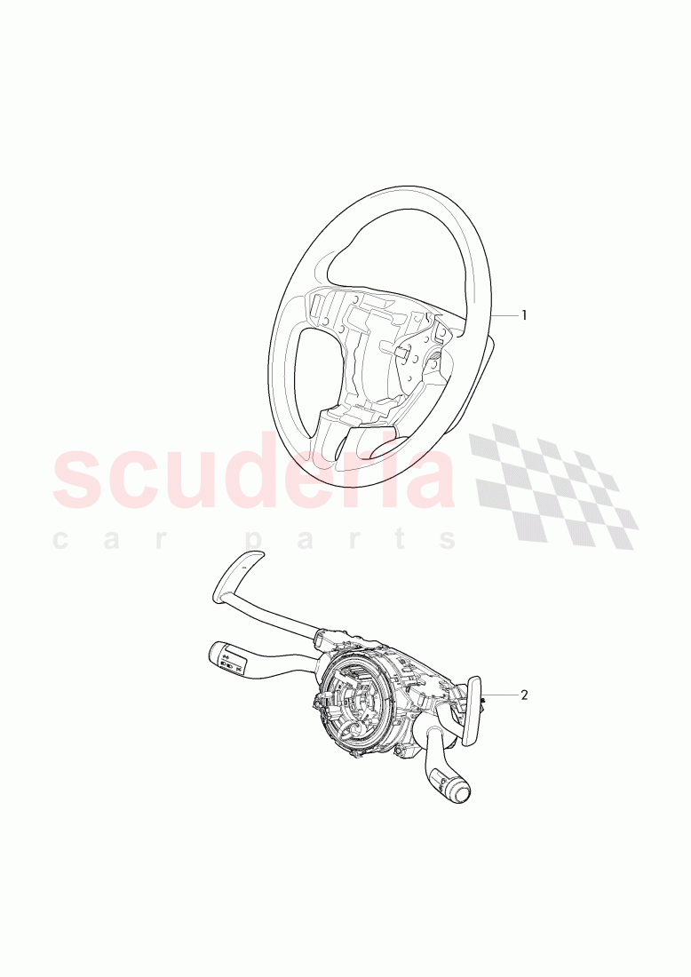 Original Accessories, for vehicles with 3-spoke, steering wheel of Bentley Bentley Continental Flying Spur (2013+)
