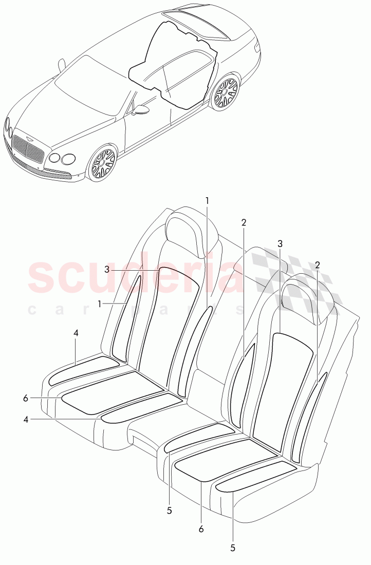 seat, heater of Bentley Bentley Continental Flying Spur (2013+)