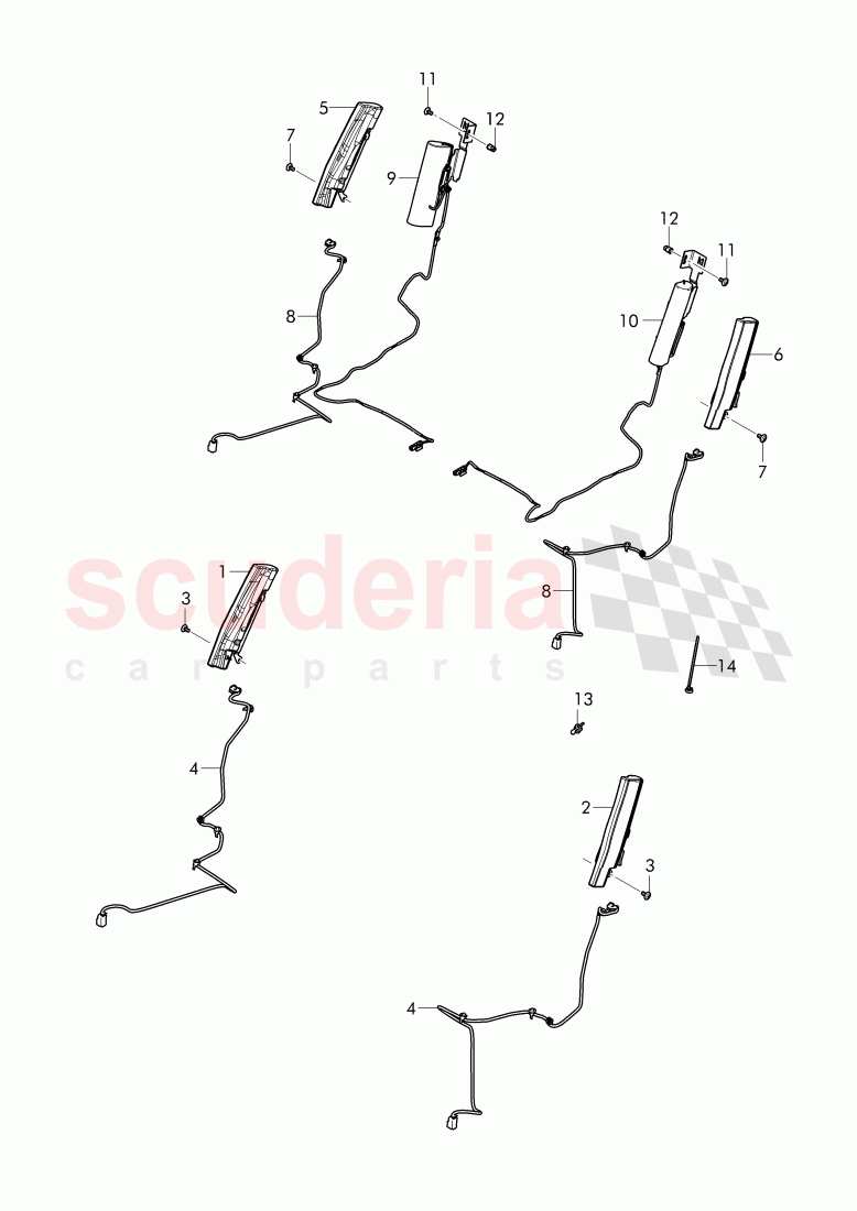 side air bag unit of Bentley Bentley Bentayga (2015-2020)