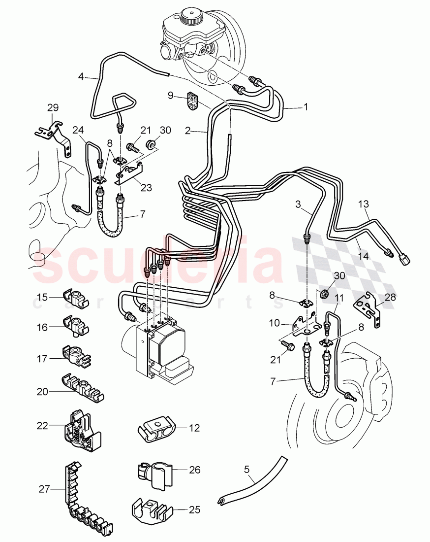 brake line of Bentley Bentley Continental Flying Spur (2006-2012)