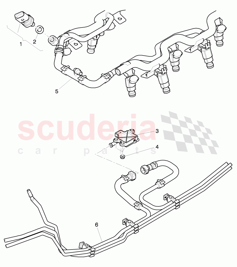 Sensor fuer Kraftstoffmischung, mit Halter, pressure sensor, F >> 3W-C-074 020, F >> ZA-C-074 020 of Bentley Bentley Continental GT (2011-2018)