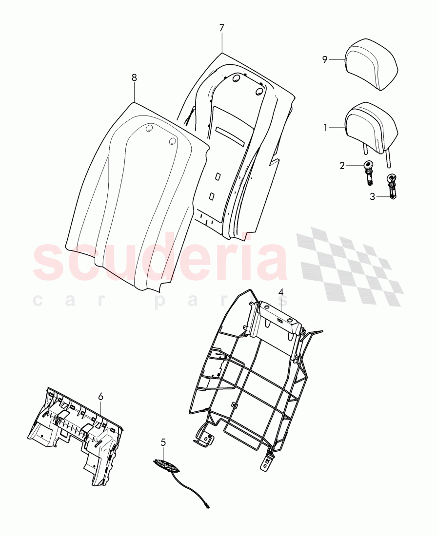 backrest, D - MJ 2017>> of Bentley Bentley Continental Flying Spur (2013+)