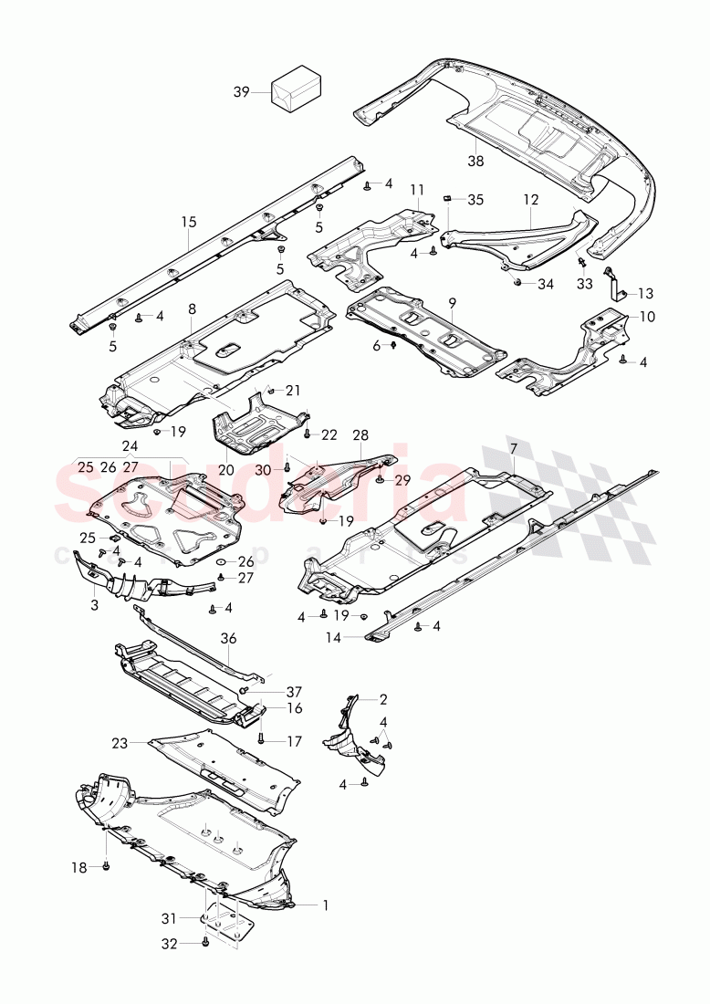 underbody lining of Bentley Bentley Bentayga (2015-2020)