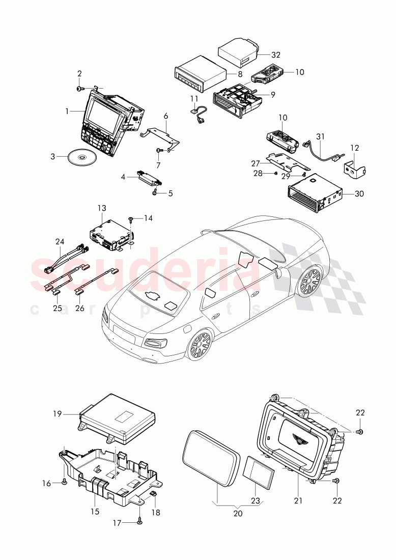 Central Display, Navigation and TV, D >> - MJ 2014 of Bentley Bentley Continental Flying Spur (2013+)