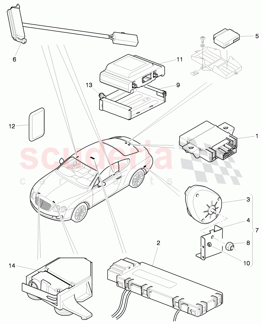 anti-theft system________ (ats), D - MJ 2012>> of Bentley Bentley Continental Supersports (2009-2011)