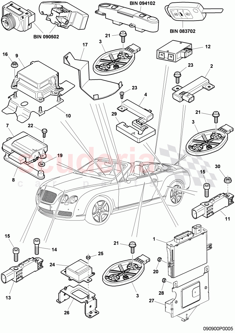 Control systems for comfort, systems and safety, D >> - MJ 2012 of Bentley Bentley Continental Supersports (2009-2011)