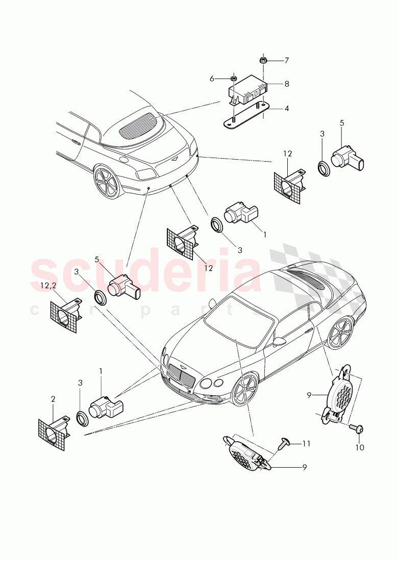 parking assist, D - MJ 2016>> of Bentley Bentley Continental GTC (2011+)