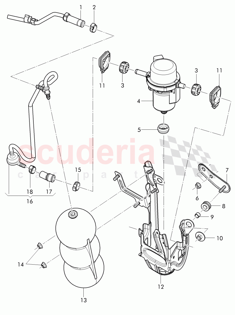 elec. vacuum pump for brake servo, vacuum tank of Bentley Bentley Continental Flying Spur (2013+)