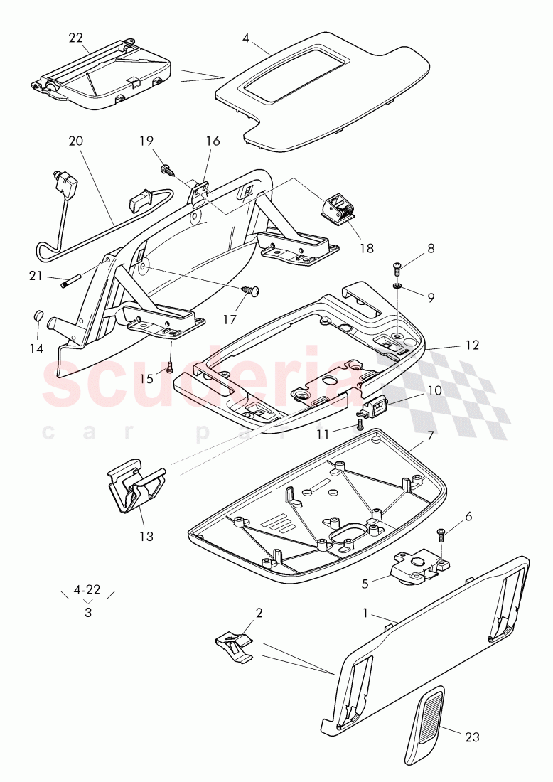 folding table, Vanity mirror of Bentley Bentley Continental Flying Spur (2013+)