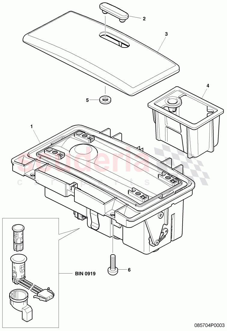 ashtray with housing of Bentley Bentley Continental GT (2003-2010)