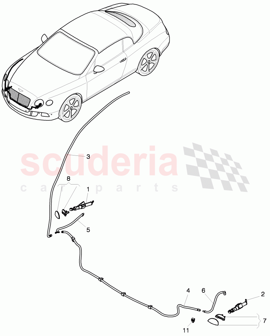 headlamp, thrust washer of Bentley Bentley Continental GTC (2011+)