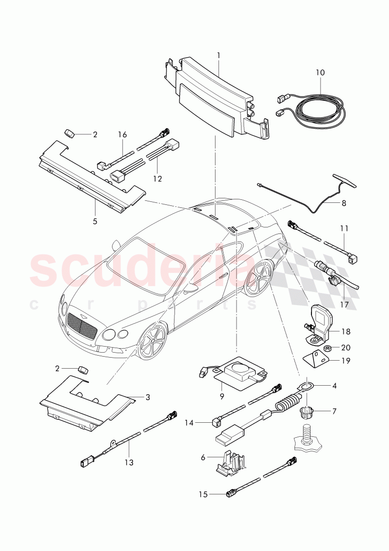 antenna, Infotainment system of Bentley Bentley Continental Supersports (2017+)