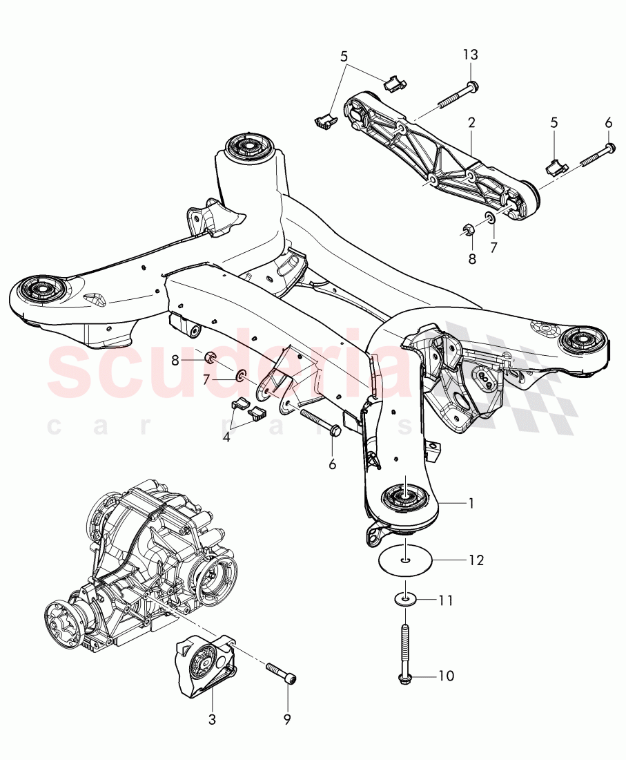 sub-frame, with rubber mounting of Bentley Bentley Continental Flying Spur (2013+)