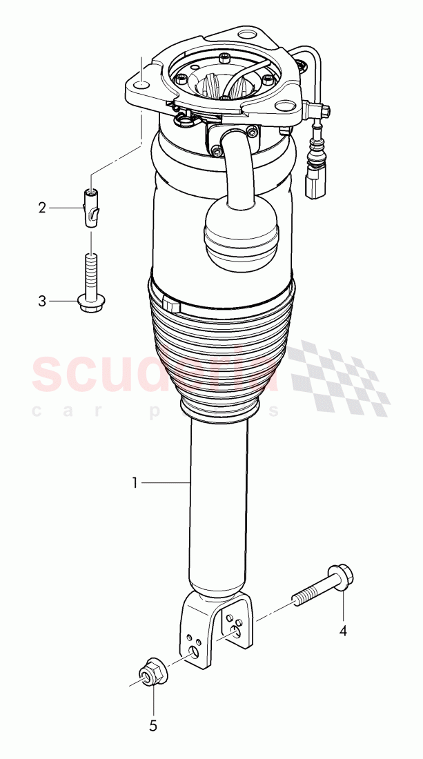 suspension strut, complete of Bentley Bentley Continental Supersports (2017+)
