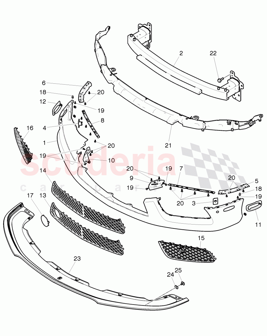Bumper, complete, D >> - MJ 2015 of Bentley Bentley Continental GTC (2011+)