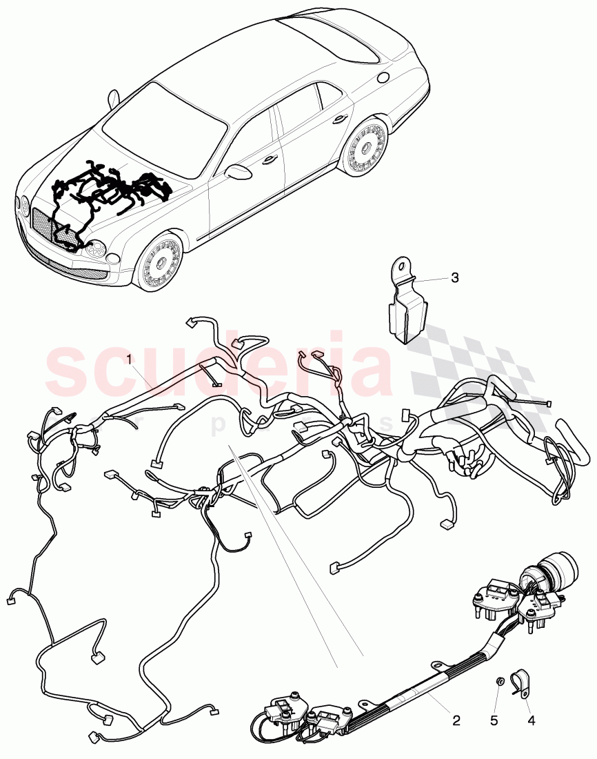 harness for engine, D >> - MJ 2015 of Bentley Bentley Mulsanne (2010+)