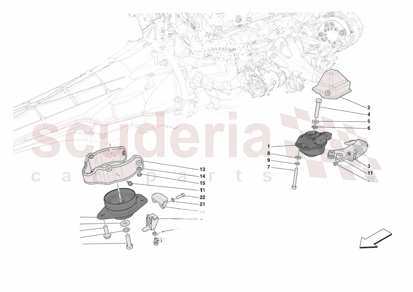 ENGINE SUSPENSION BUSH of Ferrari Ferrari 12Cilindri Spider