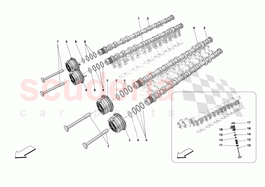 CYLINDER HEADS - TIMING of Ferrari Ferrari 12Cilindri Spider