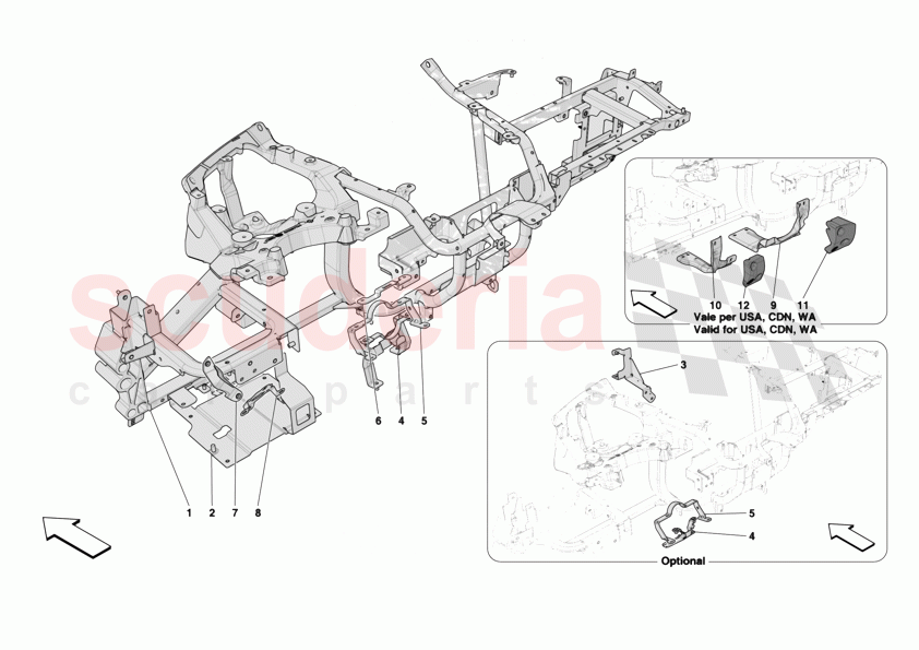 DASHBOARD - SUBSTRUCTURE -Not for RHD- of Ferrari Ferrari 12Cilindri