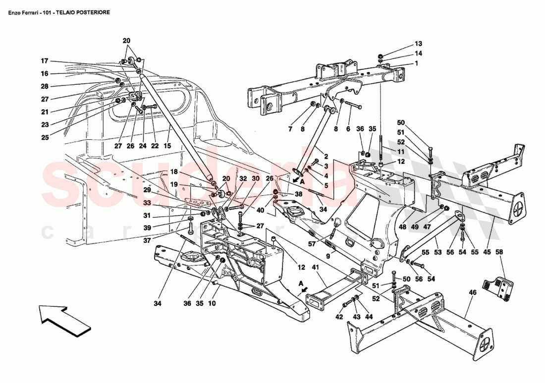 REAR FRAME of Ferrari Ferrari Enzo