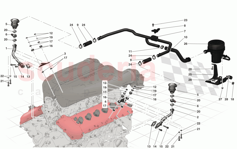SECONDARY AIR SYSTEM of Ferrari Ferrari LaFerrari