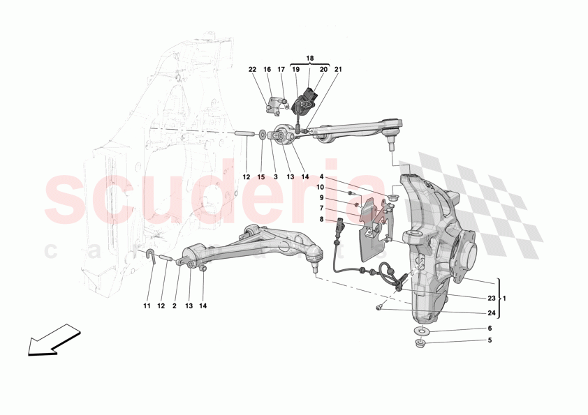 FRONT SUSPENSION - ARMS of Ferrari Ferrari 12Cilindri Spider