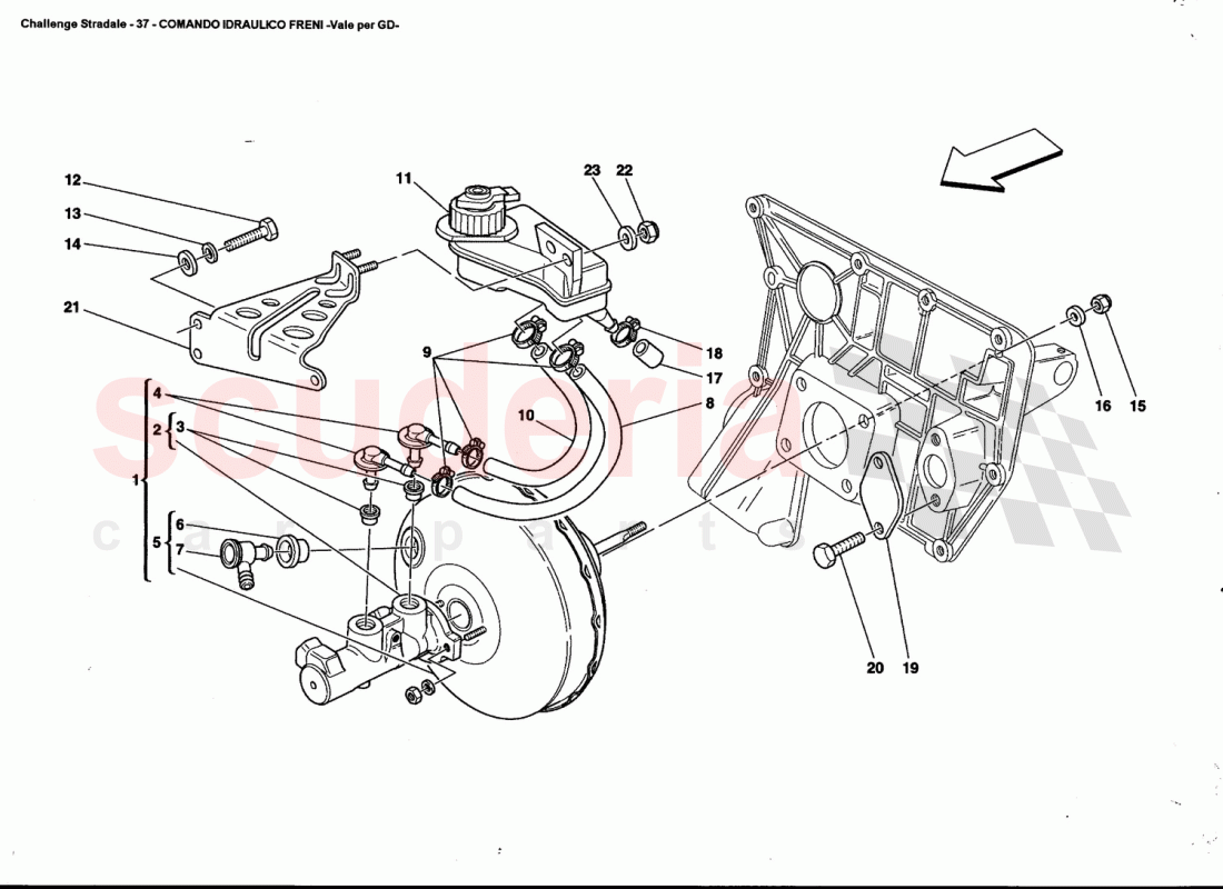 BRAKES HYDRAULIC CONTROL -Valid for GD- of Ferrari Ferrari 360 Challenge Stradale