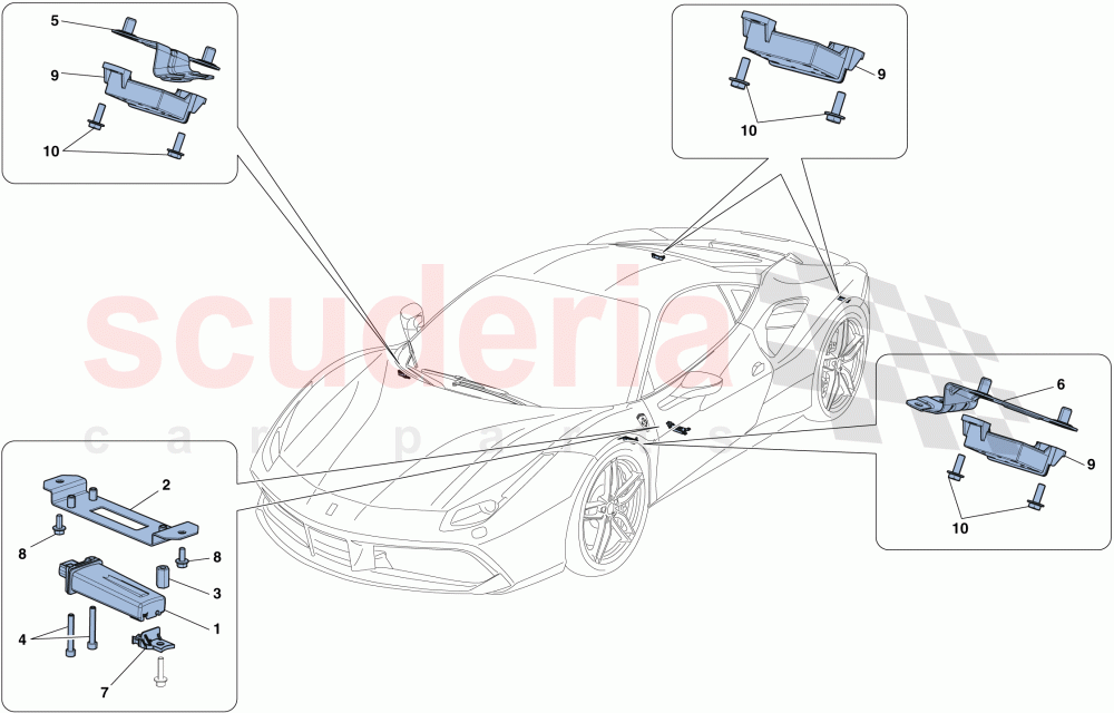 TYRE PRESSURE MONITORING SYSTEM of Ferrari Ferrari 488 GTB