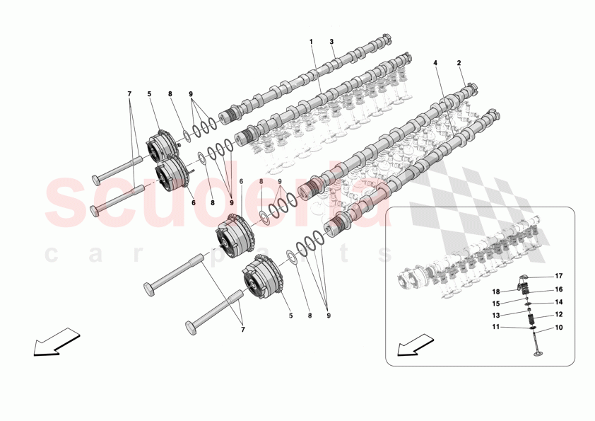 CYLINDER HEADS - TIMING of Ferrari Ferrari 12Cilindri