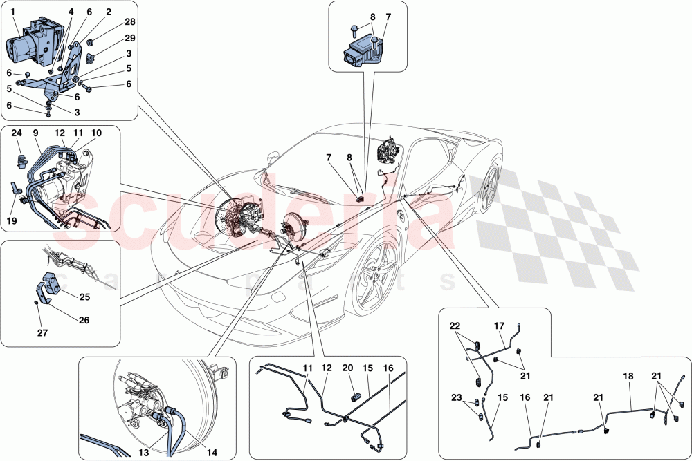 BRAKE SYSTEM of Ferrari Ferrari 458 Speciale