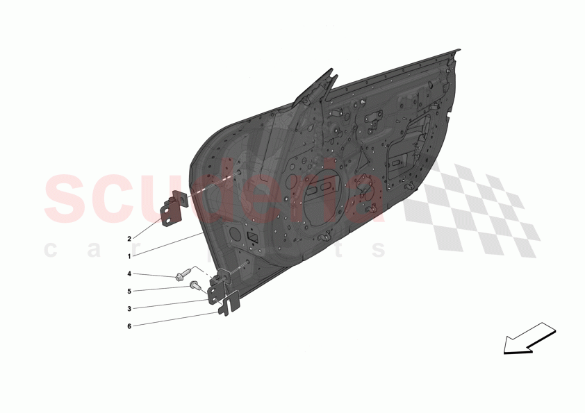 FRONT DOOR SUBSTRUCTURE of Ferrari Ferrari 12Cilindri