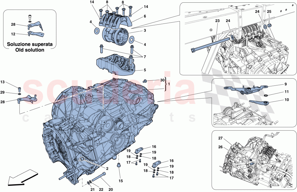 GEARBOX HOUSING of Ferrari Ferrari 458 Spider