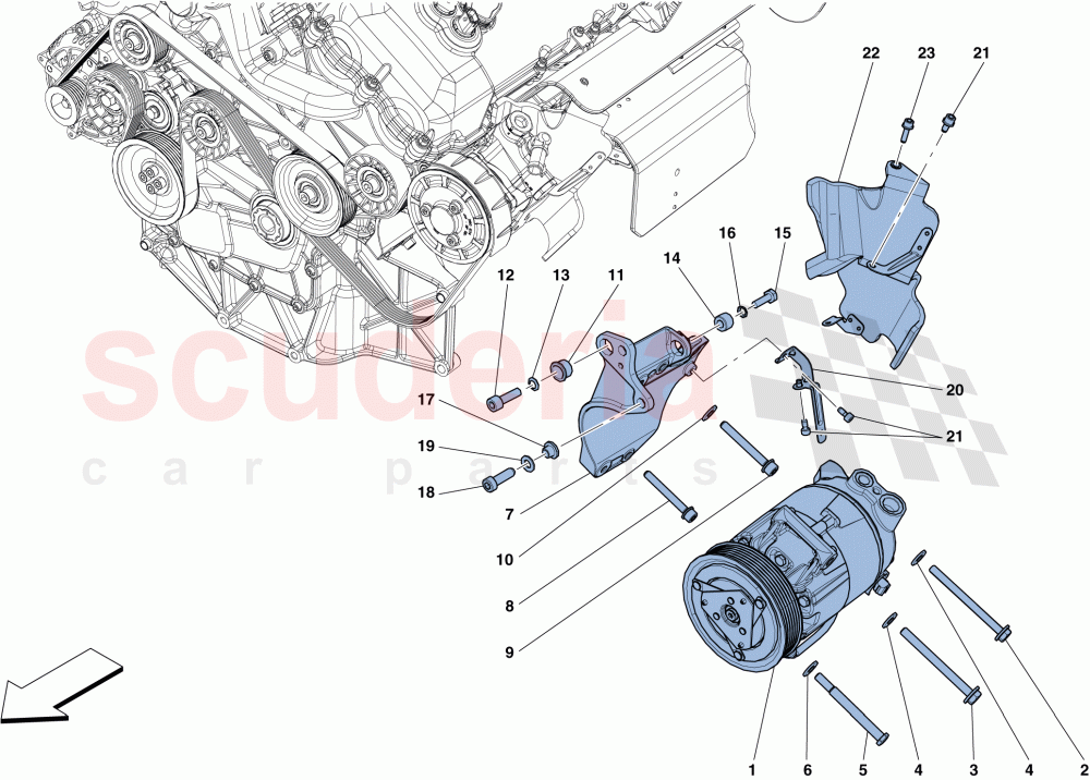 AC SYSTEM COMPRESSOR of Ferrari Ferrari FF