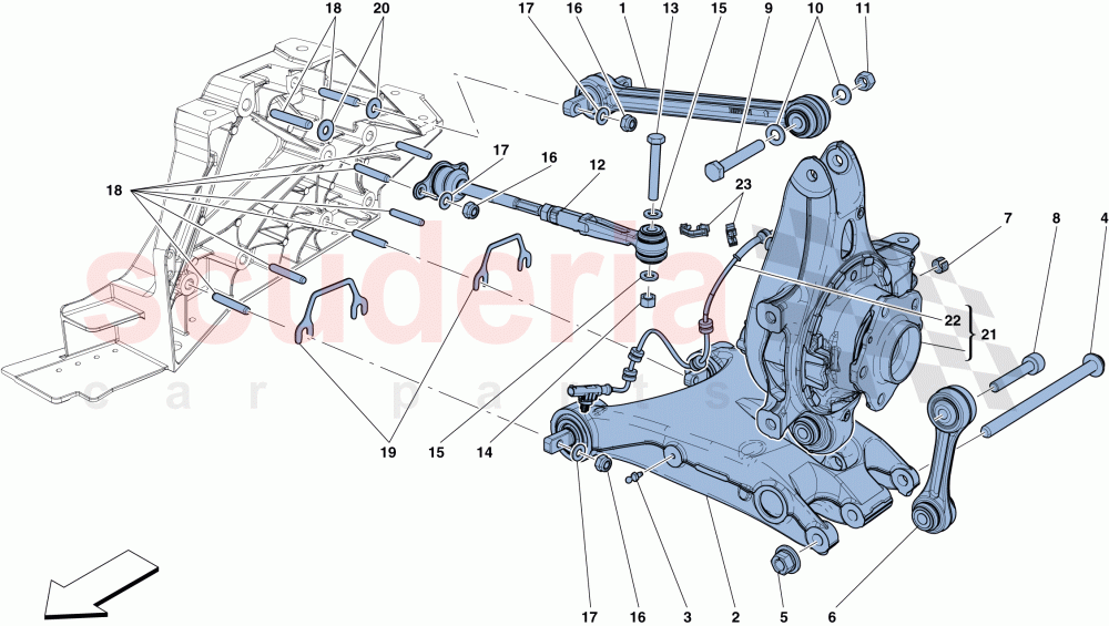 REAR SUSPENSION - ARMS of Ferrari Ferrari F12 Berlinetta