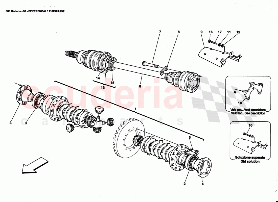 DIFFERENTIAL AND AXLE SHAFT of Ferrari Ferrari 360 Modena