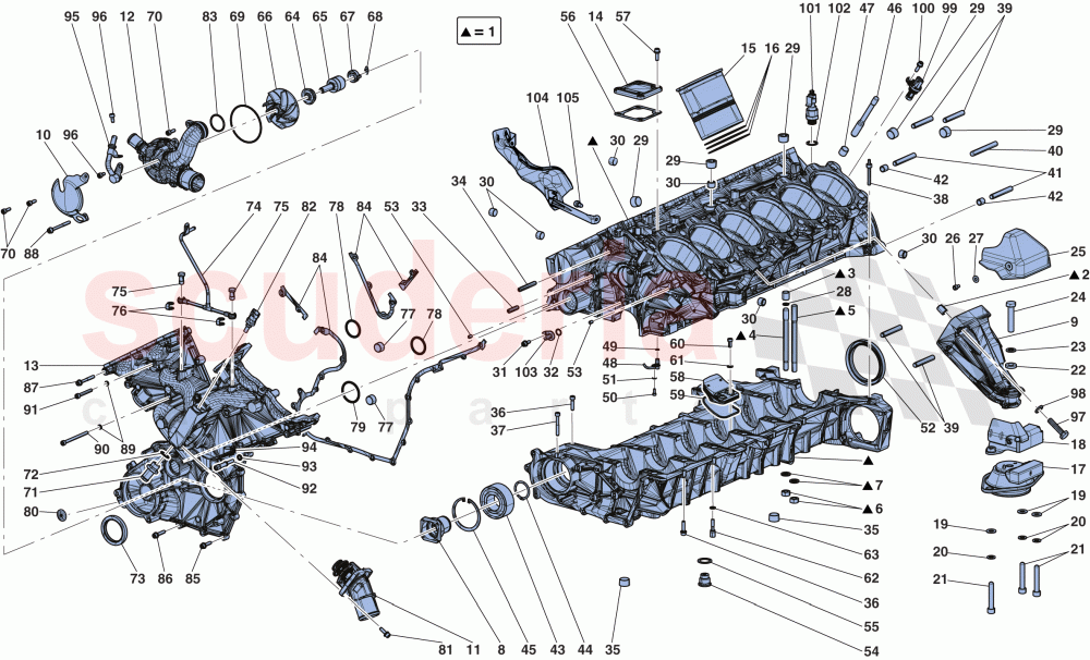CRANKCASE of Ferrari Ferrari LaFerrari Aperta