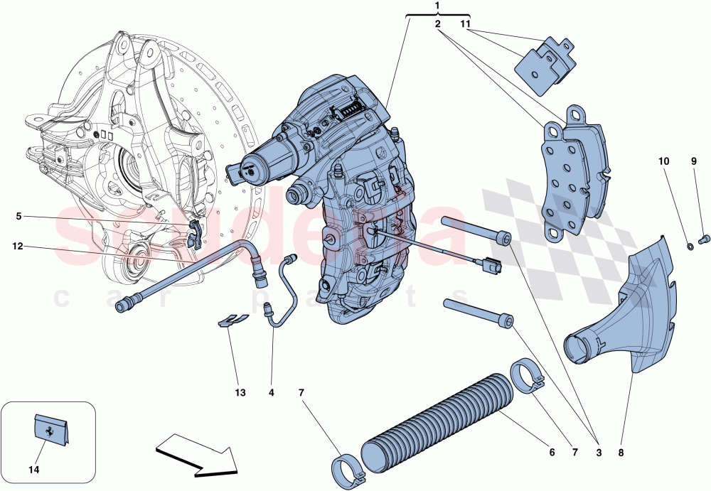 REAR BRAKE CALLIPERS of Ferrari Ferrari 458 Speciale Aperta