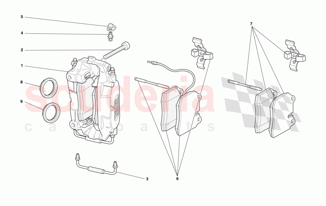 CALIPERS FOR FRONT AND REAR BRAKES of Ferrari Ferrari 360 Spider