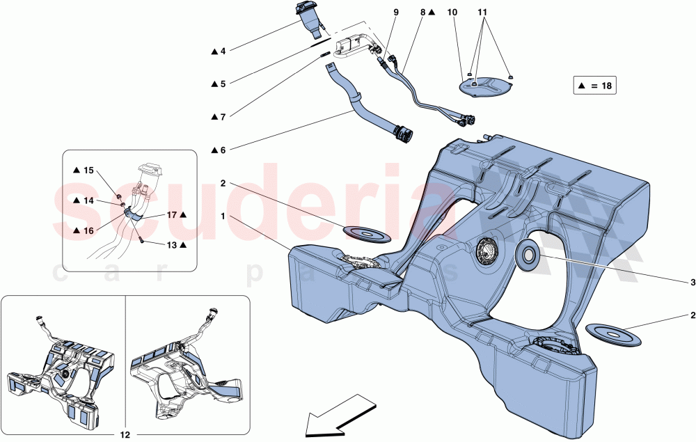 FUEL TANKS AND FILLER NECK of Ferrari Ferrari FF