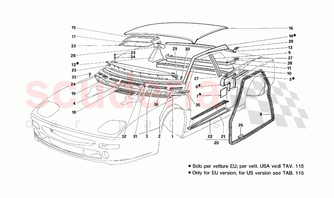 Accessories and trims of Ferrari Ferrari 512 M