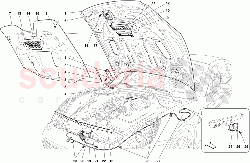 FRONT LID of Ferrari Ferrari California (2012-2014)