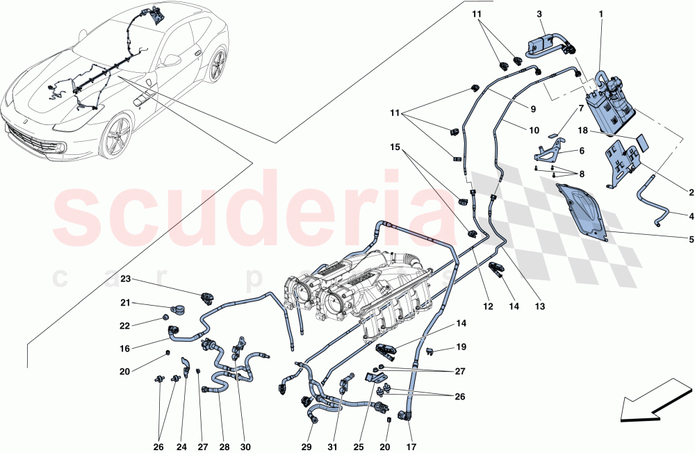 EVAPORATIVE EMISSIONS CONTROL SYSTEM of Ferrari Ferrari GTC4Lusso T