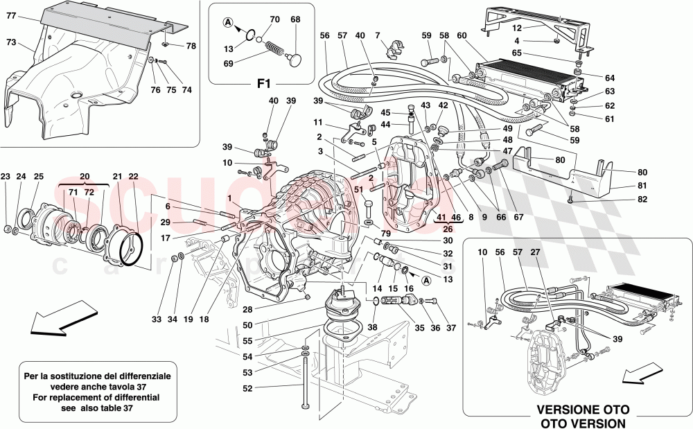 DIFFERENTIAL CASE AND GEARBOX COOLING RADIATOR of Ferrari Ferrari 612 Scaglietti