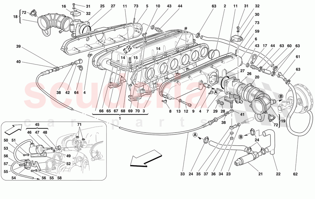 AIR INTAKE MANIFOLDS of Ferrari Ferrari 550 Maranello