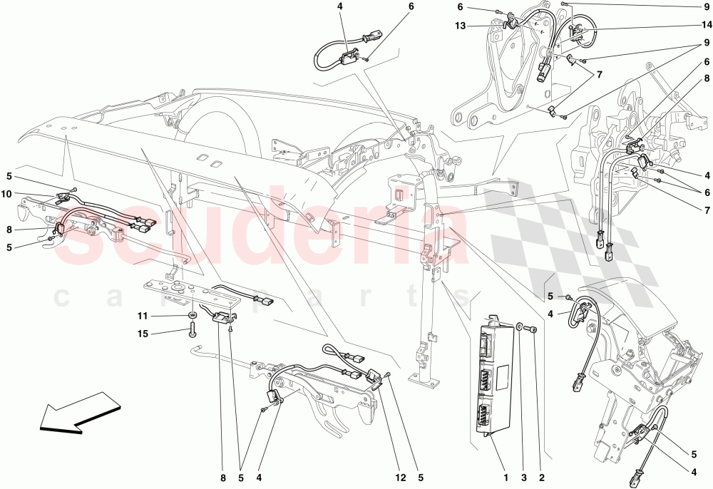 ROOF MICROSWITCHES AND ECU of Ferrari Ferrari 430 Spider